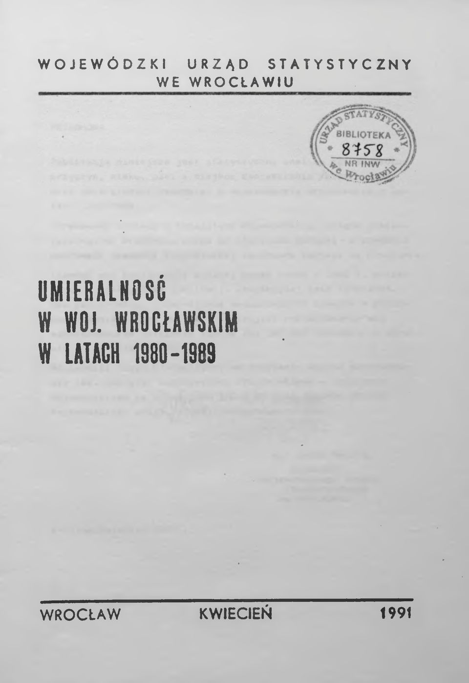 UMIERALNOŚĆ W WOJ.