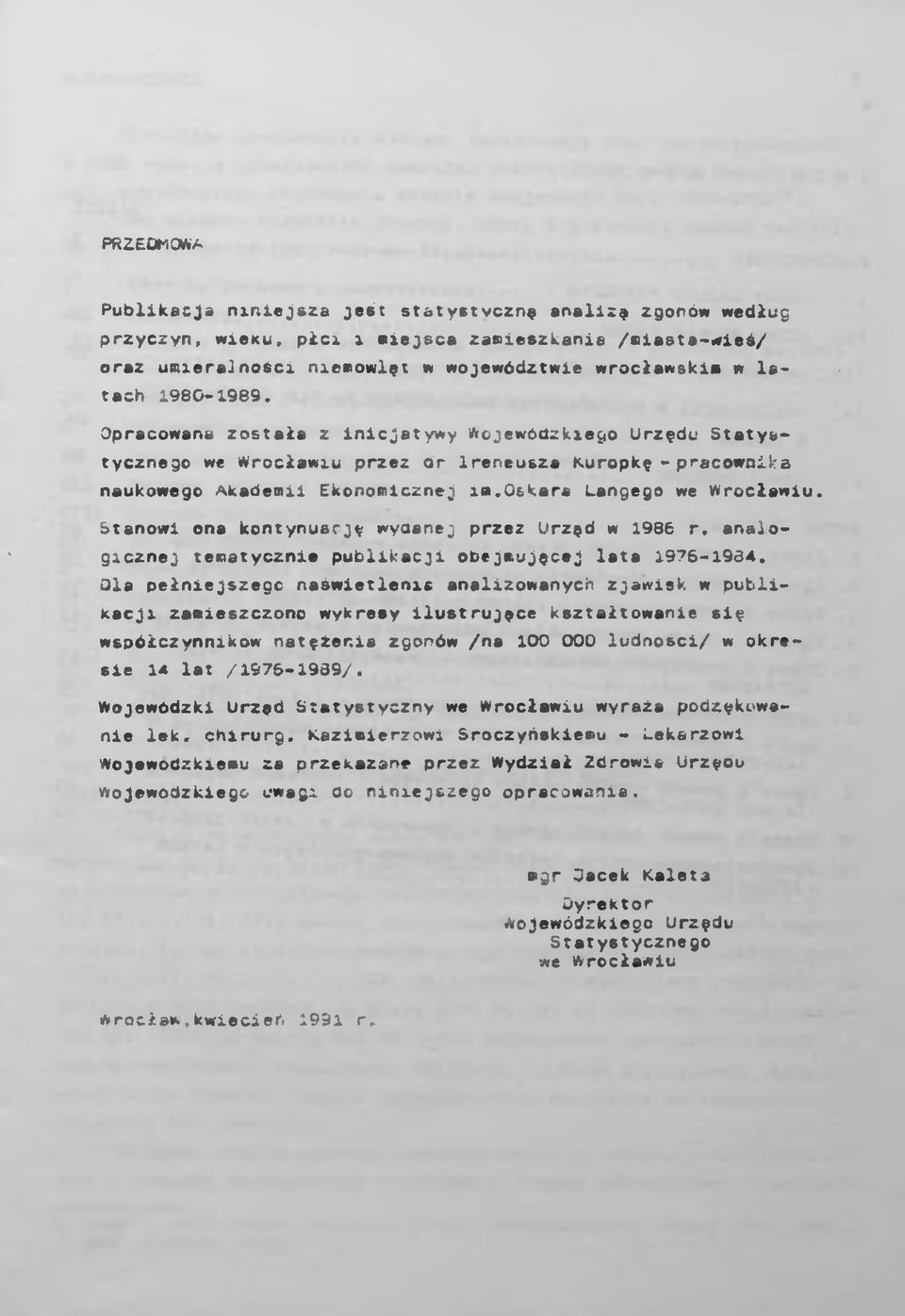 Stanowi ona kontynuację wydanej przez Urzyd w 1986 r. analogicznej tematycznie publikacji obejaujęcej lata 1976-1984.
