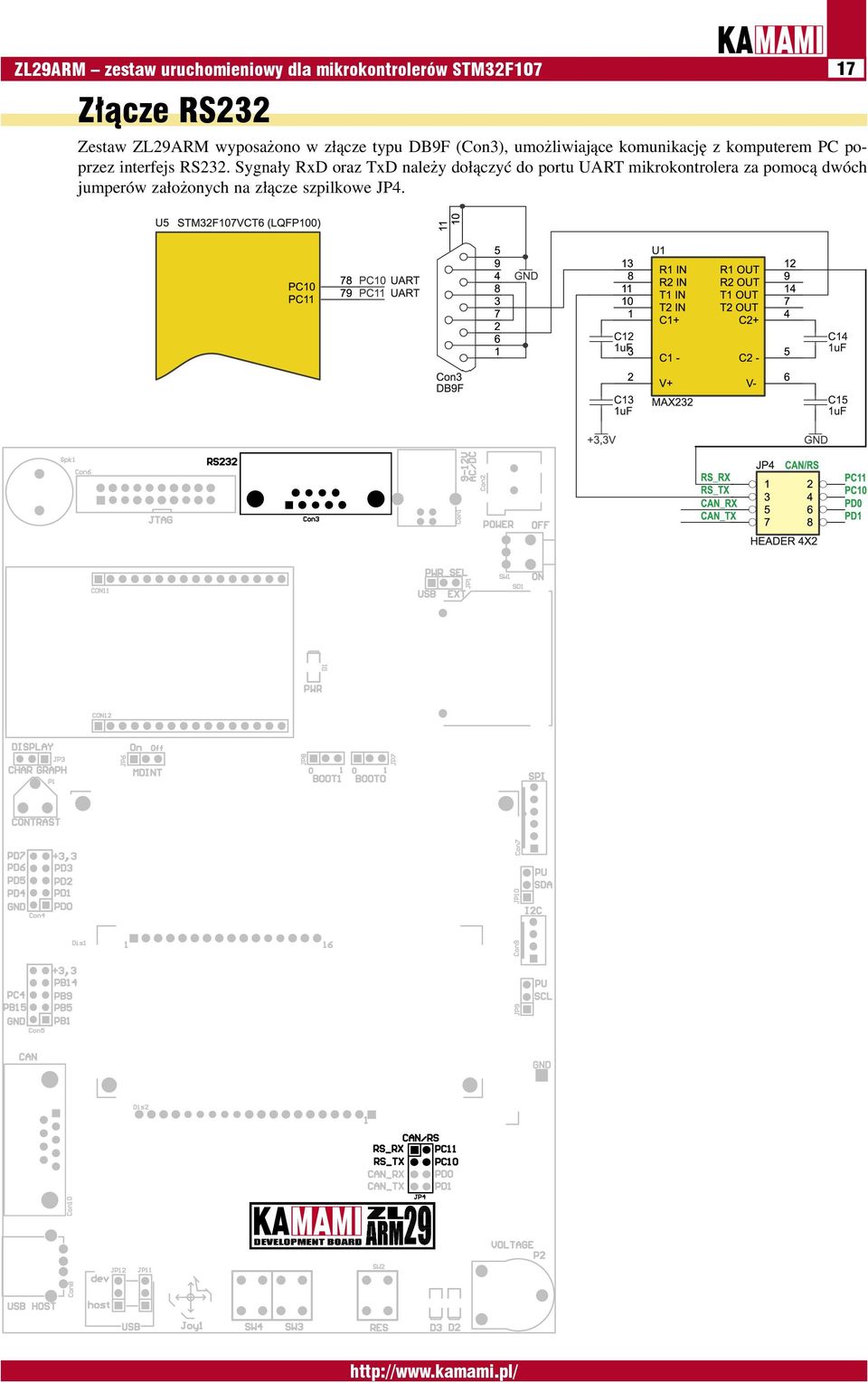 komputerem PC poprzez interfejs RS232.