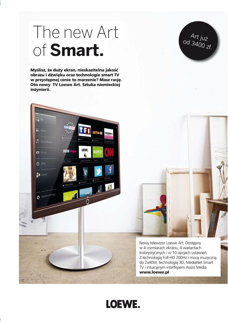 marzenie? Masz rację. Oto nowy TV Loewe rt. Sztuka niemieckiej inżynierii. Nowy telewizor Loewe rt.