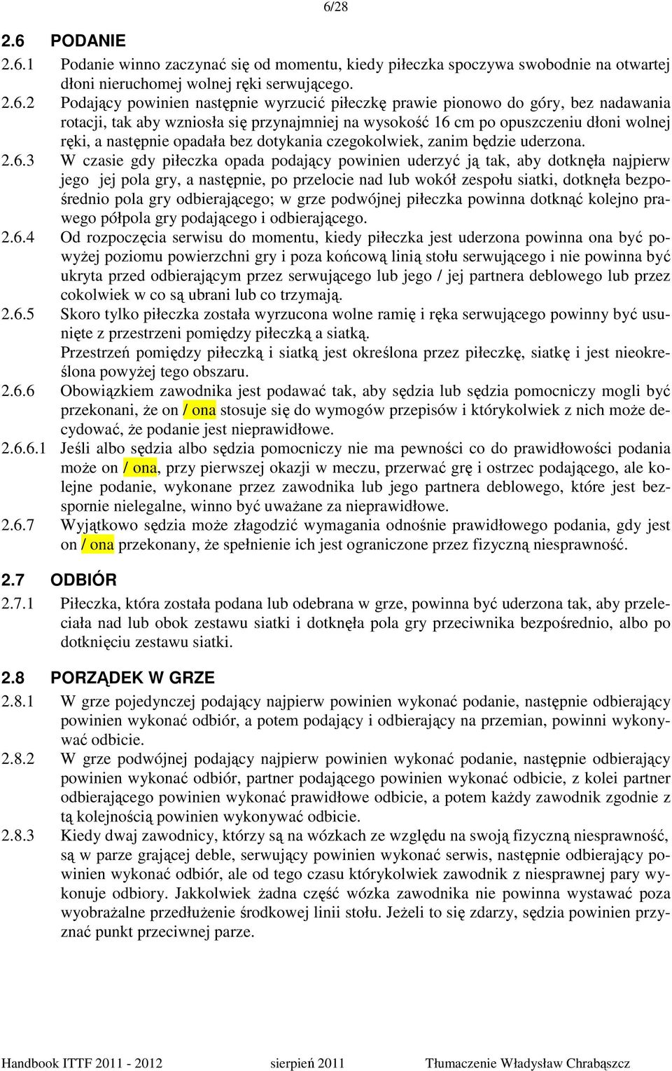 będzie uderzona. 2.6.