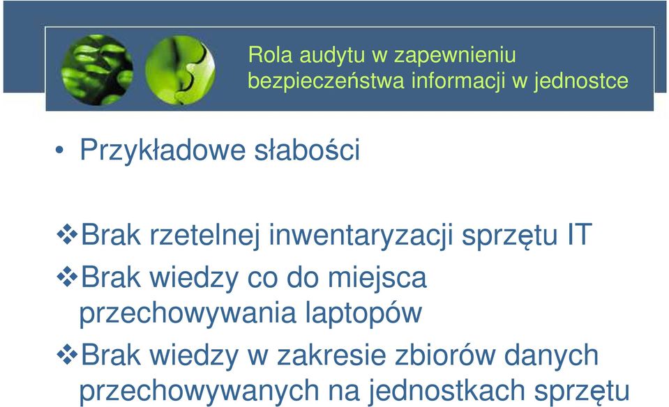 miejsca przechowywania laptopów Brak wiedzy w