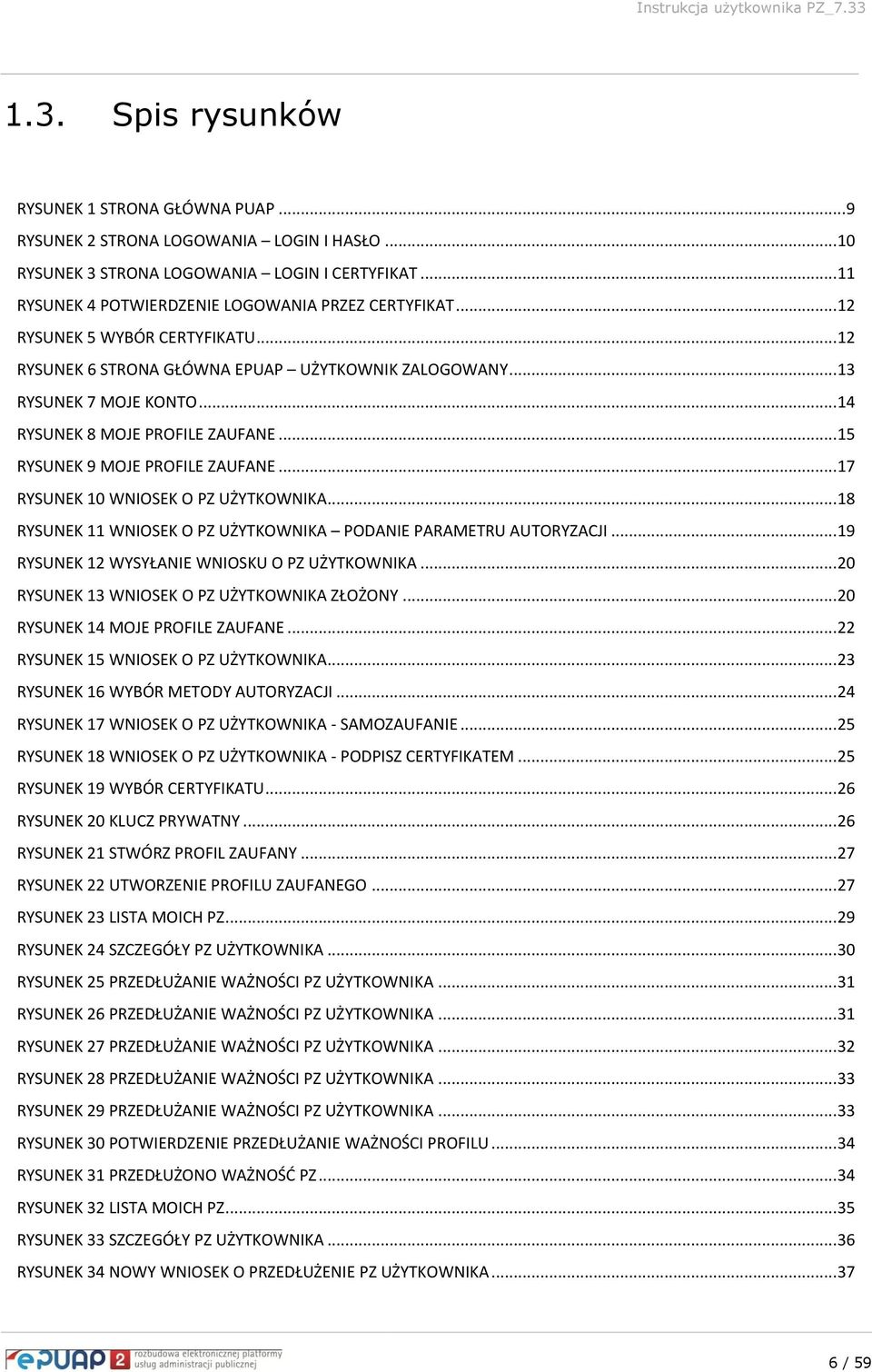 .. 14 RYSUNEK 8 MOJE PROFILE ZAUFANE... 15 RYSUNEK 9 MOJE PROFILE ZAUFANE... 17 RYSUNEK 10 WNIOSEK O PZ UŻYTKOWNIKA... 18 RYSUNEK 11 WNIOSEK O PZ UŻYTKOWNIKA PODANIE PARAMETRU AUTORYZACJI.