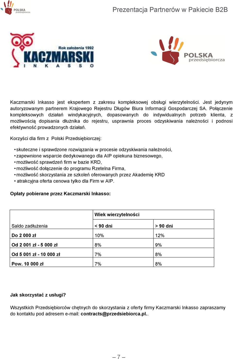 efektywność prowadzonych działań.