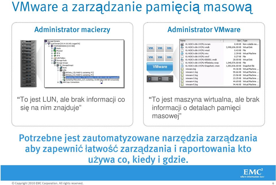 brak informacji o detalach pamięci masowej Potrzebne jest zautomatyzowane narzędzia