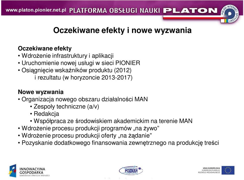 działalności MAN Zespoły techniczne (a/v) Redakcja Współpraca ze środowiskiem akademickim na terenie MAN WdroŜenie procesu