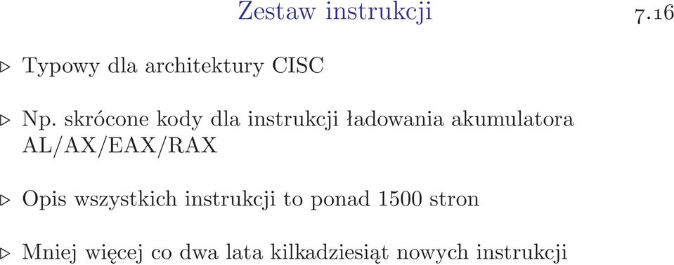 AL/AX/EAX/RAX Opis wszystkich instrukcji to ponad 1500
