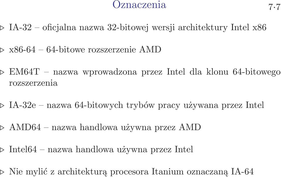 rozszerzenie AMD EM64T nazwa wprowadzona przez Intel dla klonu 64-bitowego rozszerzenia