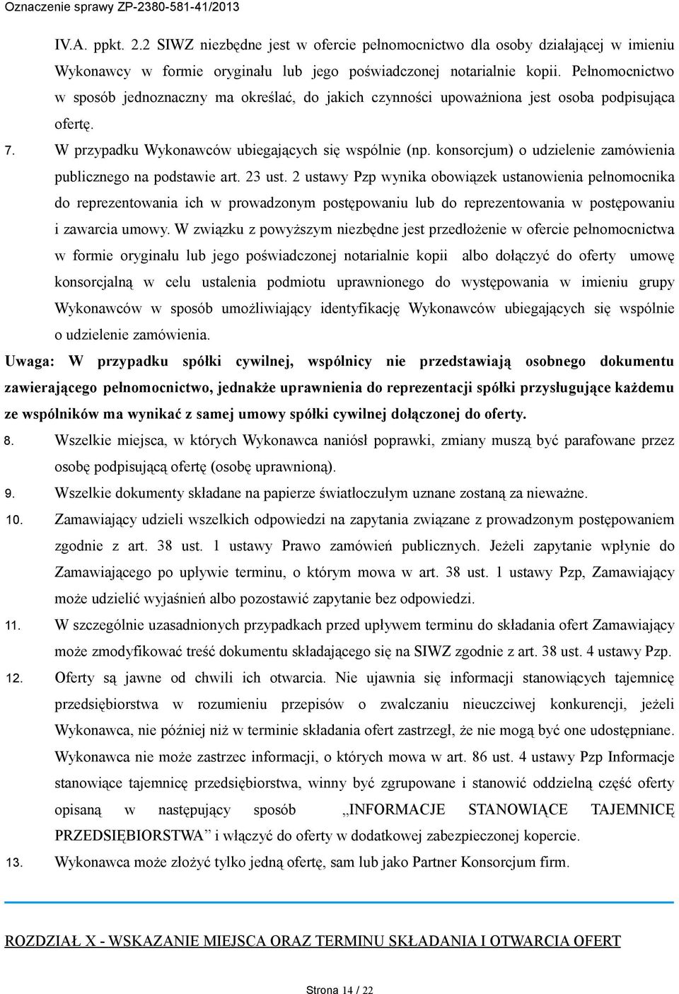 konsorcjum) o udzielenie zamówienia publicznego na podstawie art. 23 ust.