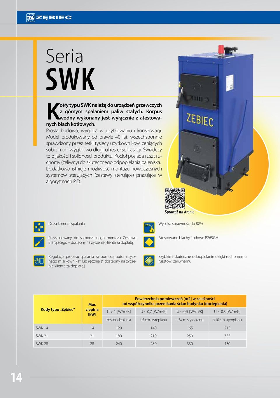 wyjątkowo długi okres eksploatacji. Świadczy to o jakości i solidności produktu. Kocioł posiada ruszt ruchomy (żeliwny) do skutecznego odpopielania paleniska.