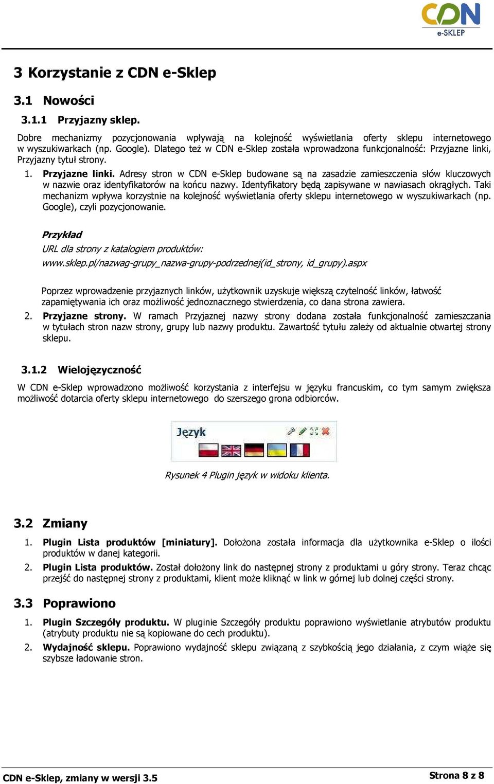 Przyjazny tytuł strony. 1. Przyjazne linki. Adresy stron w CDN e-sklep budowane są na zasadzie zamieszczenia słów kluczowych w nazwie oraz identyfikatorów na końcu nazwy.