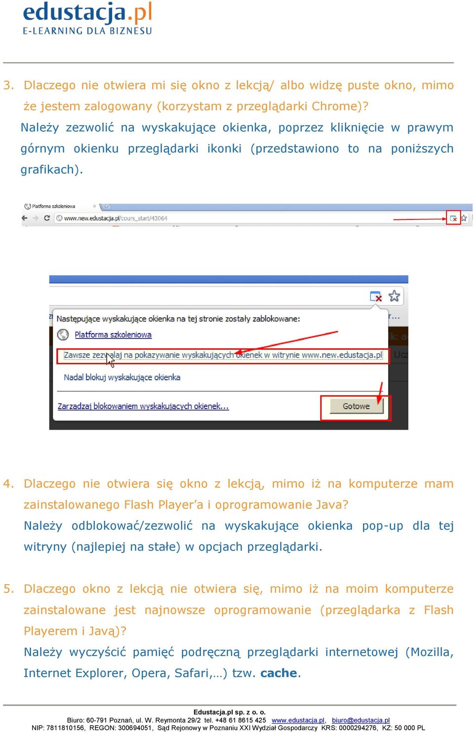 Dlaczego nie otwiera się okno z lekcją, mimo iż na komputerze mam zainstalowanego Flash Player a i oprogramowanie Java?