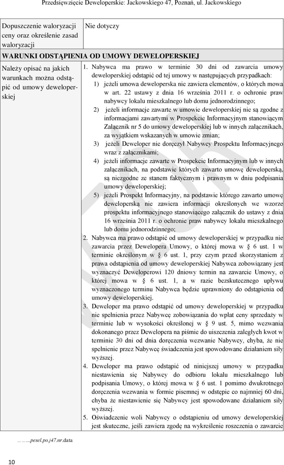 22 ustawy z dnia 16 września 2011 r.