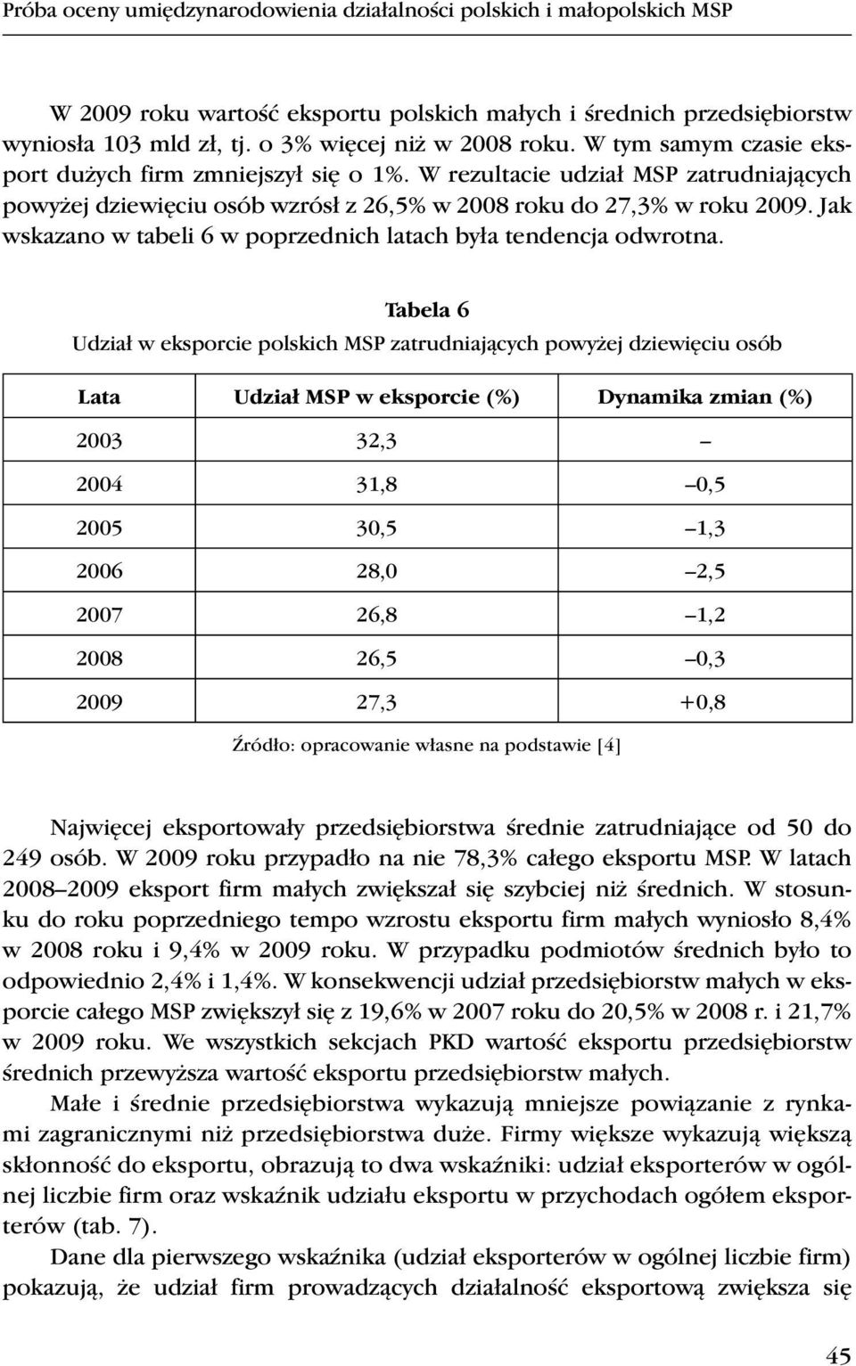 Jak wskazano w tabeli 6 w poprzednich latach była tendencja odwrotna.