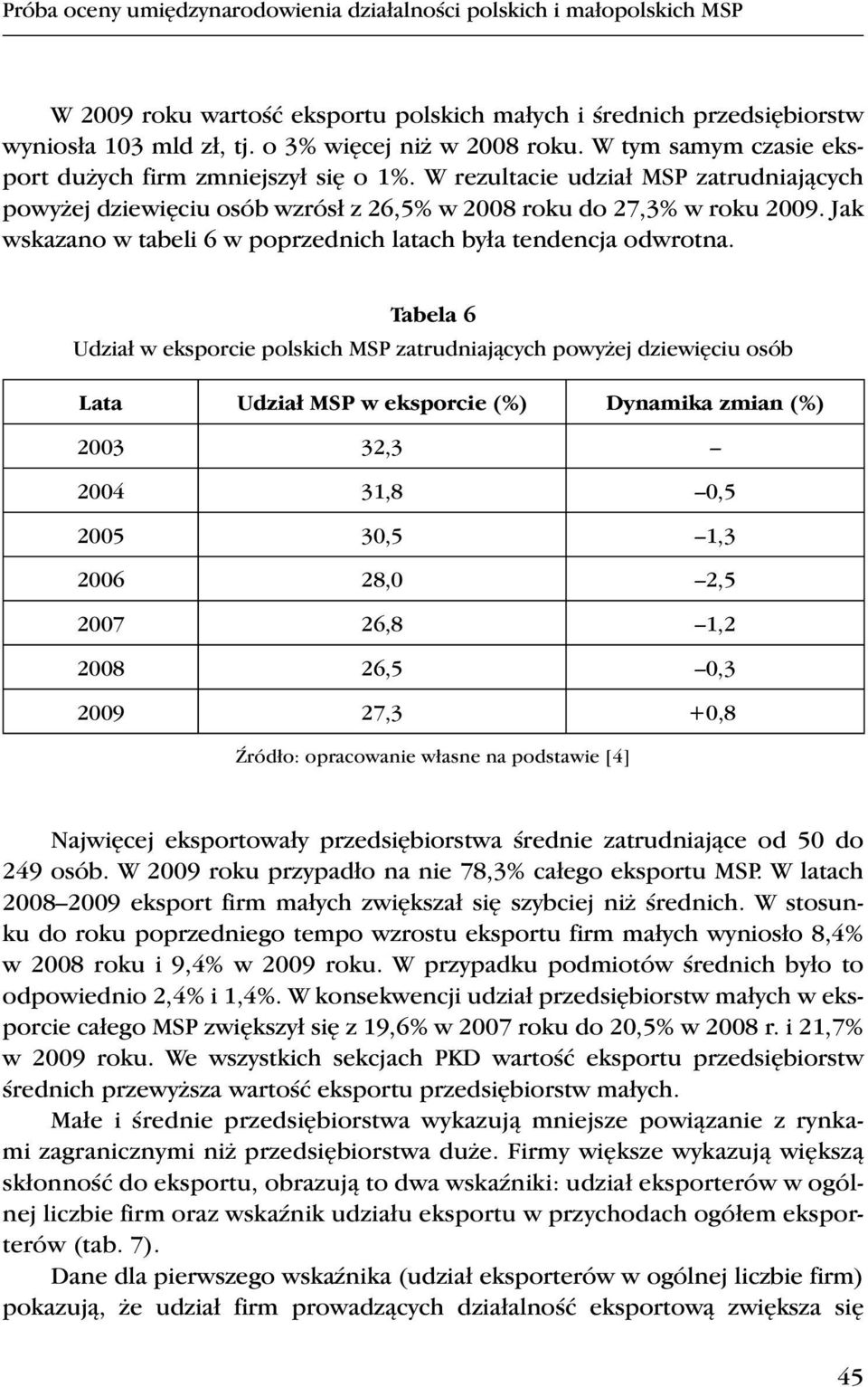 Jak wskazano w tabeli 6 w poprzednich latach była tendencja odwrotna.