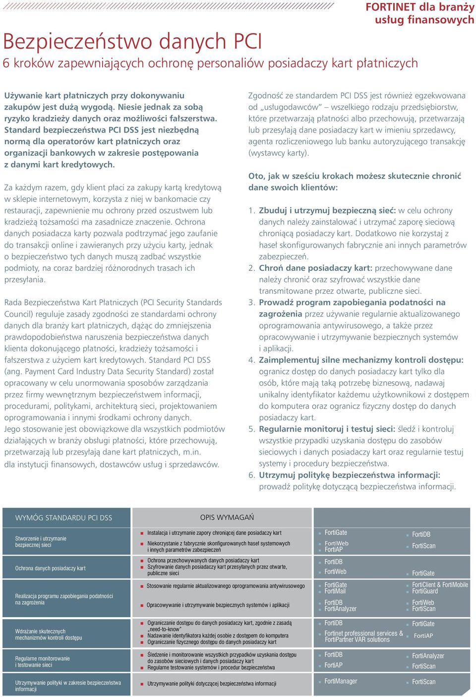 Standard bezpieczeństwa PCI DSS jest niezbędną normą dla operatorów kart płatniczych oraz organizacji bankowych w zakresie postępowania z danymi kart kredytowych.