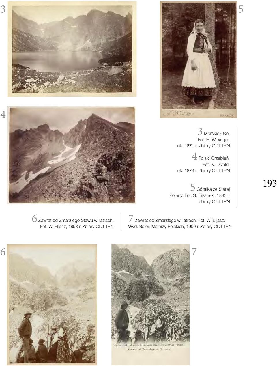 Zbiory ODT-TPN 193 6 Zawrat od Zmarzłego Stawu w Tatrach. Fot. W. Eljasz, 1893 r.