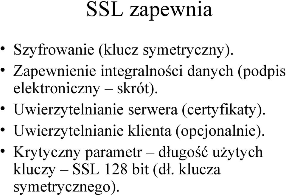 Uwierzytelnianie serwera (certyfikaty).