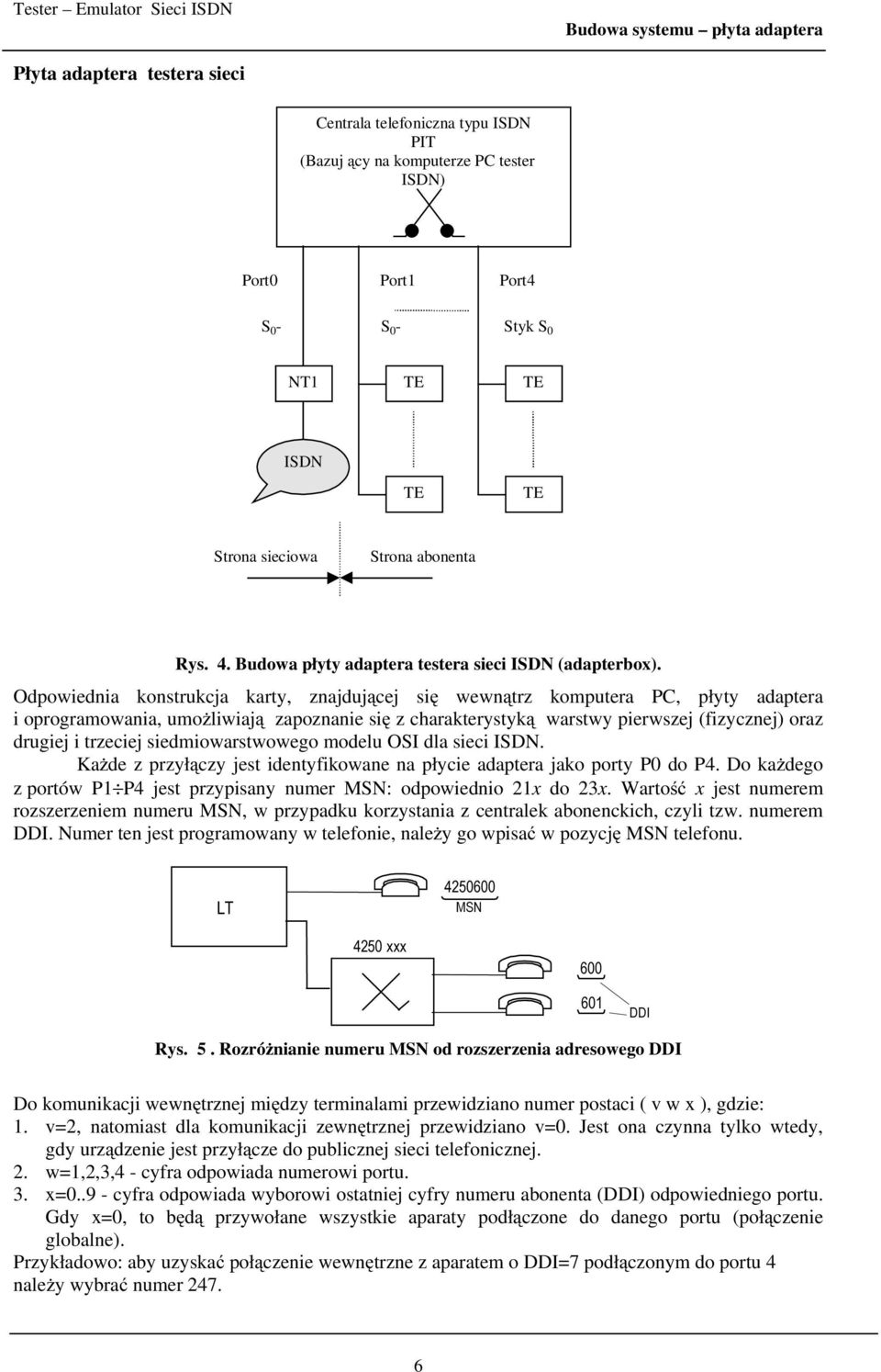 Odpowiednia konstrukcja karty, znajdującej się wewnątrz komputera PC, płyty adaptera i oprogramowania, umożliwiają zapoznanie się z charakterystyką warstwy pierwszej (fizycznej) oraz drugiej i