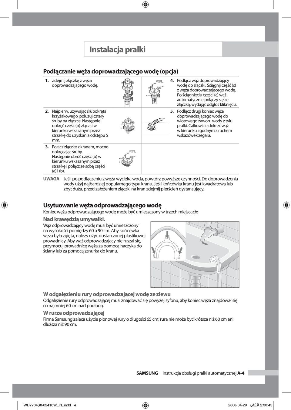 Instrukcja obsługi pralki automatycznej - PDF Darmowe pobieranie