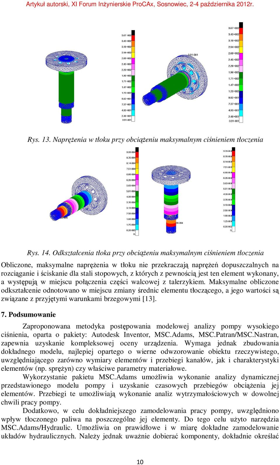 z których z pewnością jest ten element wykonany, a występują w miejscu połączenia części walcowej z talerzykiem.