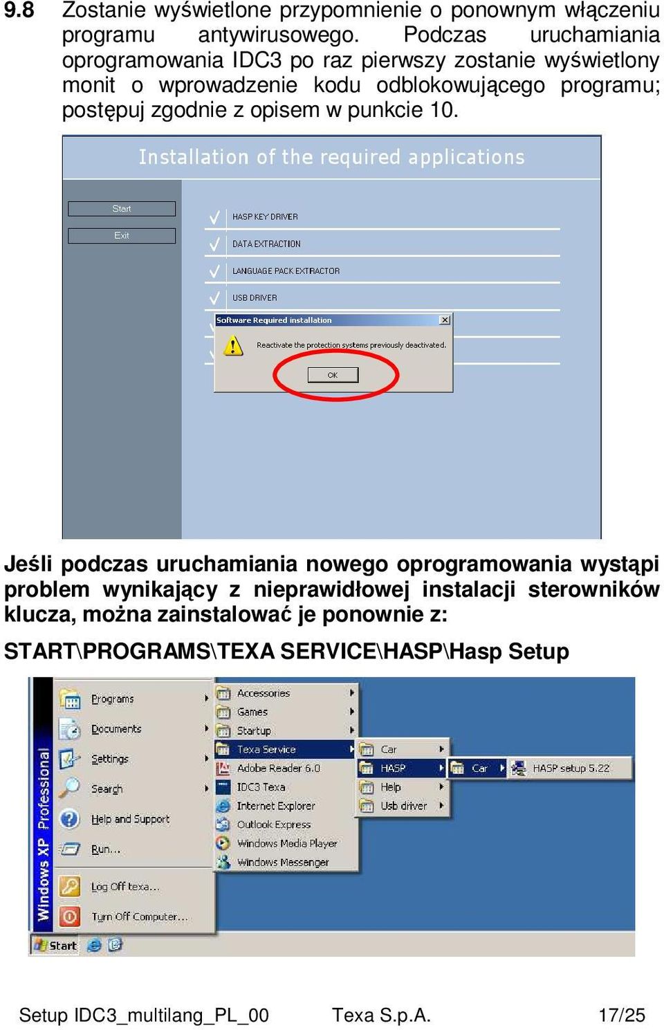 programu; postępuj zgodnie z opisem w punkcie 10.