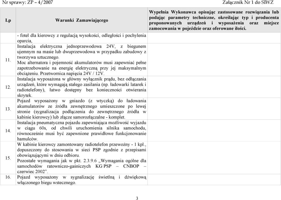 Instalacja wyposażona w główny wyłącznik prądu, bez odłączania urządzeń, które wymagają stałego zasilania (np. ładowarki latarek i 12.