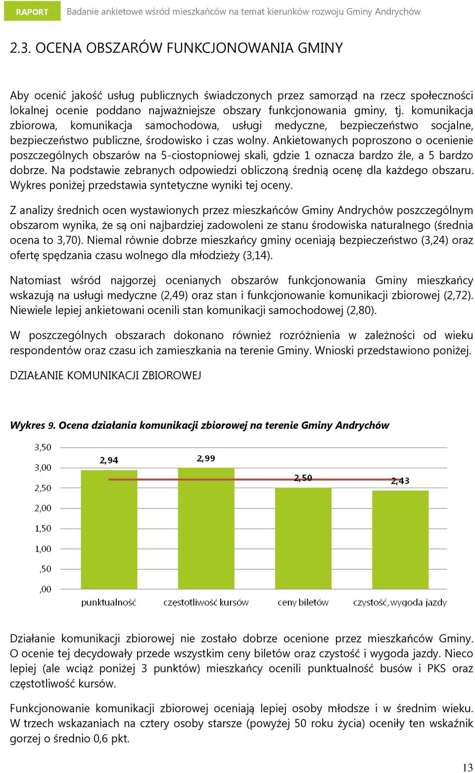 Ankietowanych poproszono o ocenienie poszczególnych obszarów na 5-ciostopniowej skali, gdzie 1 oznacza bardzo źle, a 5 bardzo dobrze.