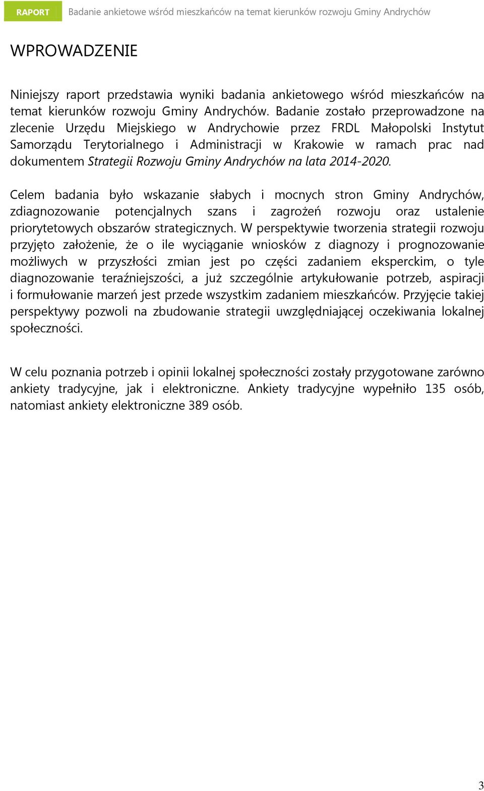 Rozwoju Gminy Andrychów na lata 2014-2020.