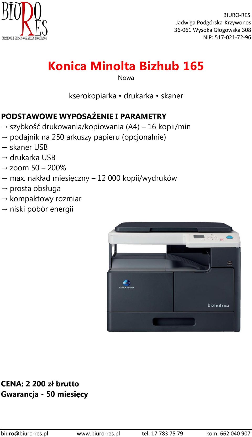 skaner USB drukarka USB zoom 50 200% max.