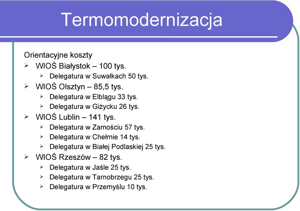 Delegatura w Zamościu 57 tys. Delegatura w Chełmie 14 tys. Delegatura w Białej Podlaskiej 25 tys.