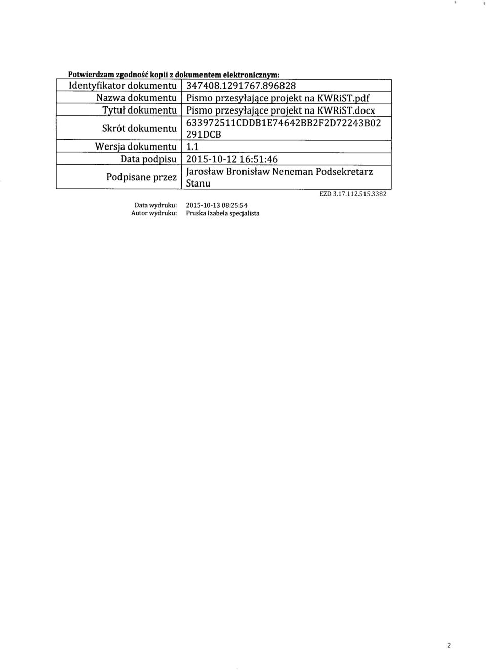docx 633972511CDDB1E74642BB2F2D72243B02 Skrot dokumentu 291DCB Wersja dokumentu 1.