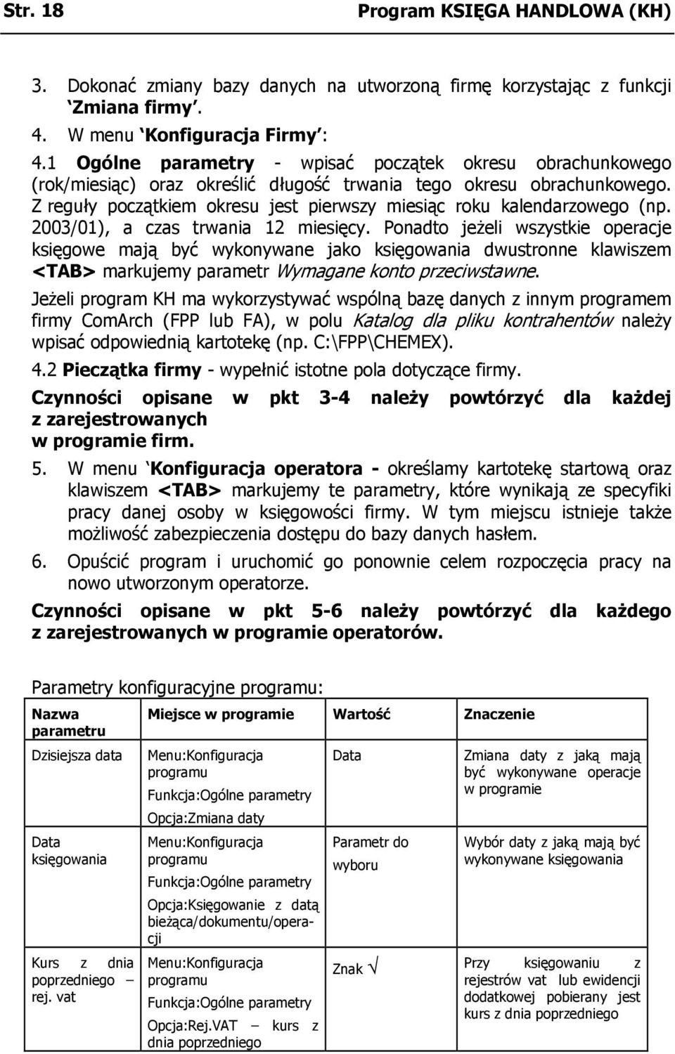 Z reguły początkiem okresu jest pierwszy miesiąc roku kalendarzowego (np. 2003/01), a czas trwania 12 miesięcy.