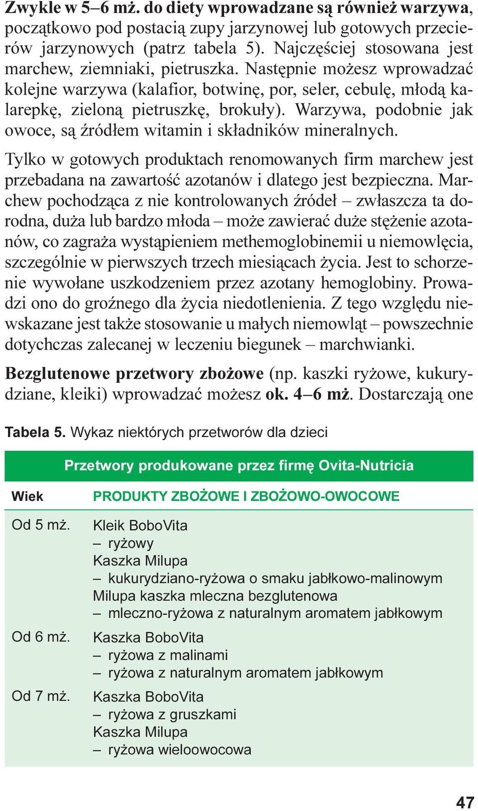 Warzywa, podobnie jak owoce, s¹ Ÿród³em witamin i sk³adników mineralnych. Tylko w gotowych produktach renomowanych firm marchew jest przebadana na zawartoœæ azotanów i dlatego jest bezpieczna.