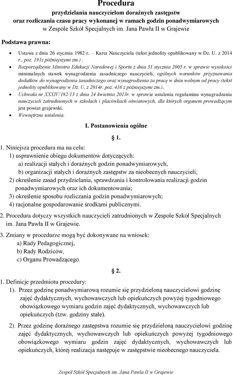 Rozporządzenie Ministra Edukacji Narodowej i Sportu z dnia 31 stycznia 2005 r.