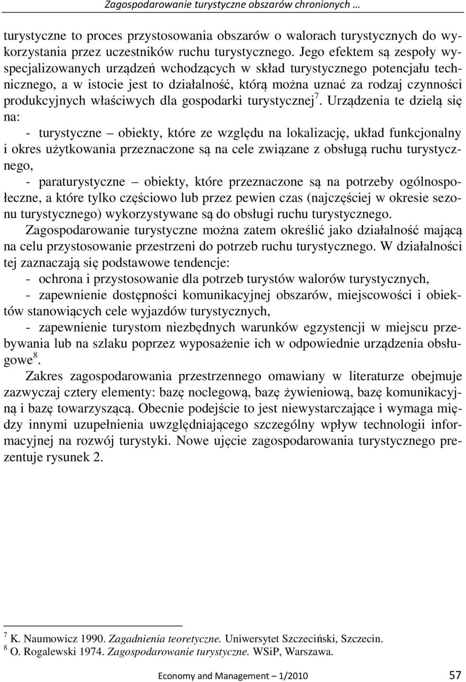 właściwych dla gospodarki turystycznej 7.