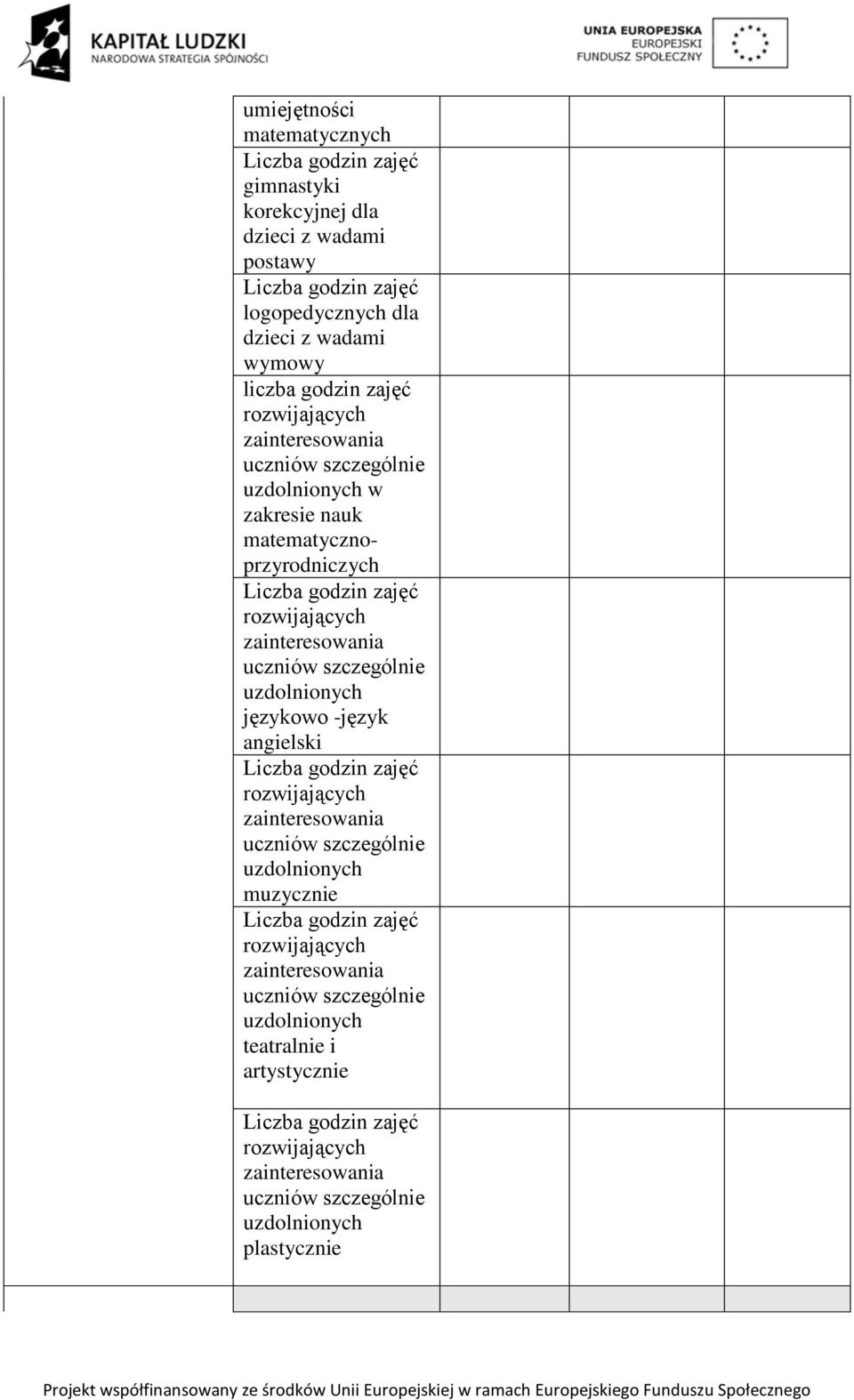 zakresie nauk matematycznoprzyrodniczych rozwijających językowo -język angielski