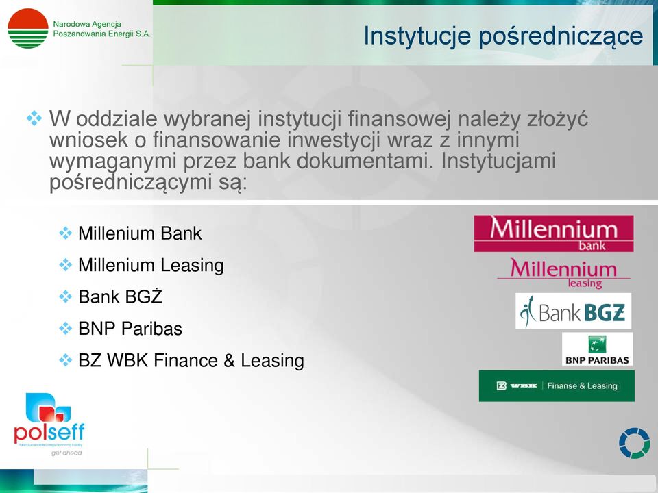 wymaganymi przez bank dokumentami.