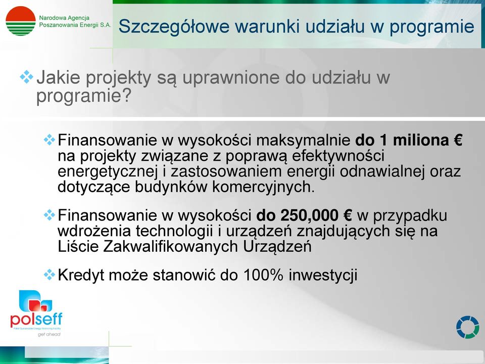 zastosowaniem energii odnawialnej oraz dotyczące budynków komercyjnych.