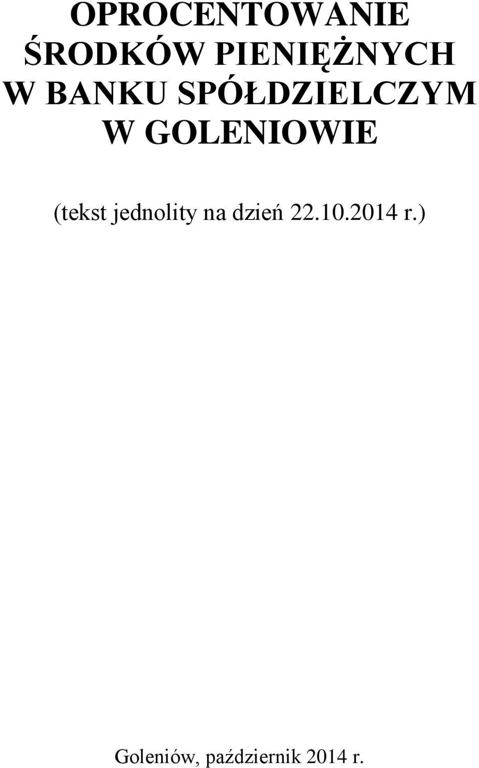 (tekst jednolity na dzień 22.10.