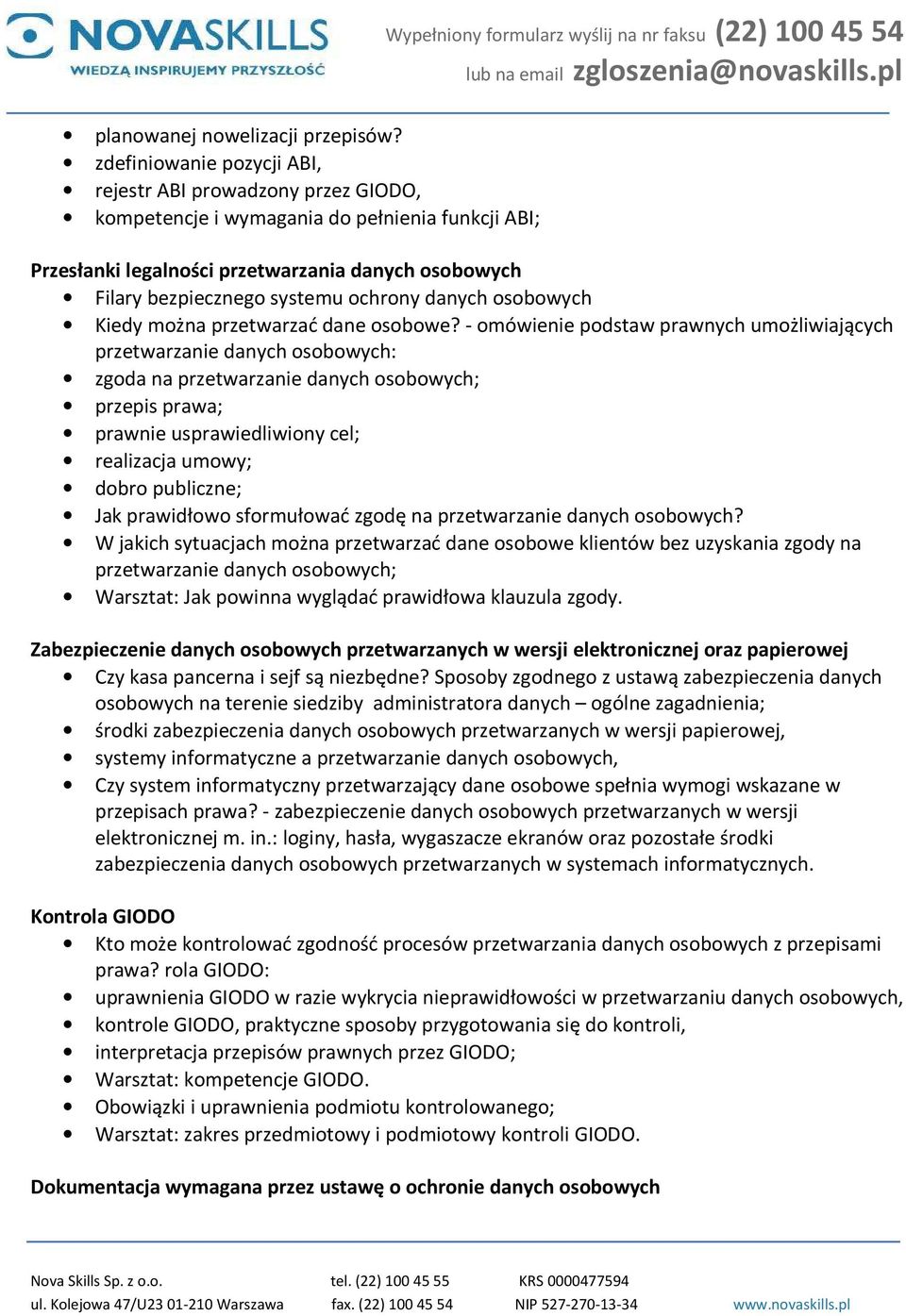 ochrony danych osobowych Kiedy można przetwarzać dane osobowe?