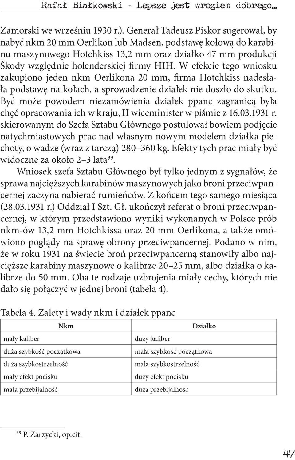 HIH. W efekcie tego wniosku zakupiono jeden nkm Oerlikona 20 mm, firma Hotchkiss nadesłała podstawę na kołach, a sprowadzenie działek nie doszło do skutku.