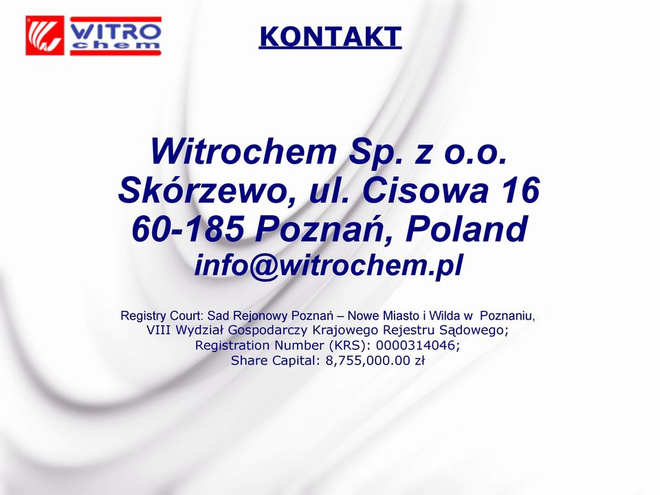 pl Registry Court: Sad Rejonowy Poznań Nowe Miasto i Wilda w Poznaniu,
