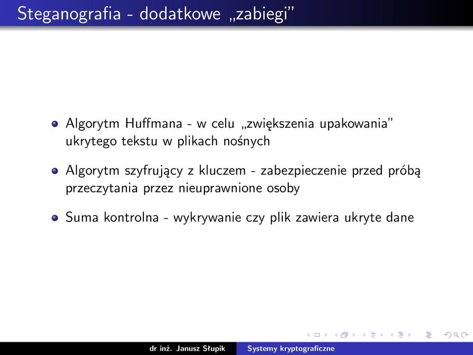 szyfrujący z kluczem - zabezpieczenie przed próbą przeczytania