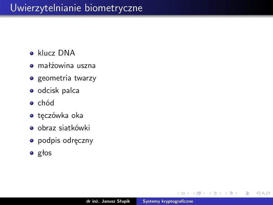 geometria twarzy odcisk palca chód