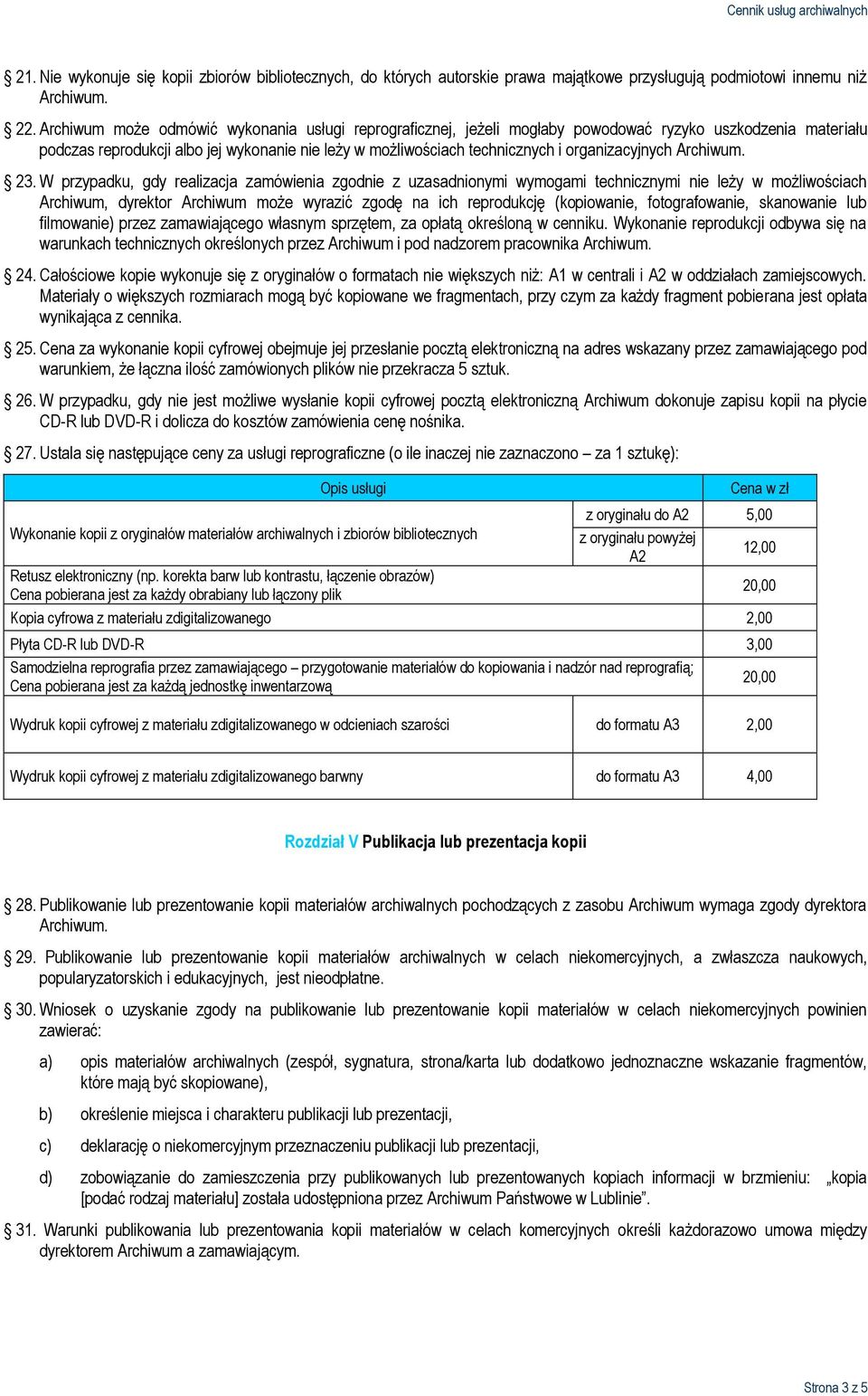 organizacyjnych Archiwum. 23.
