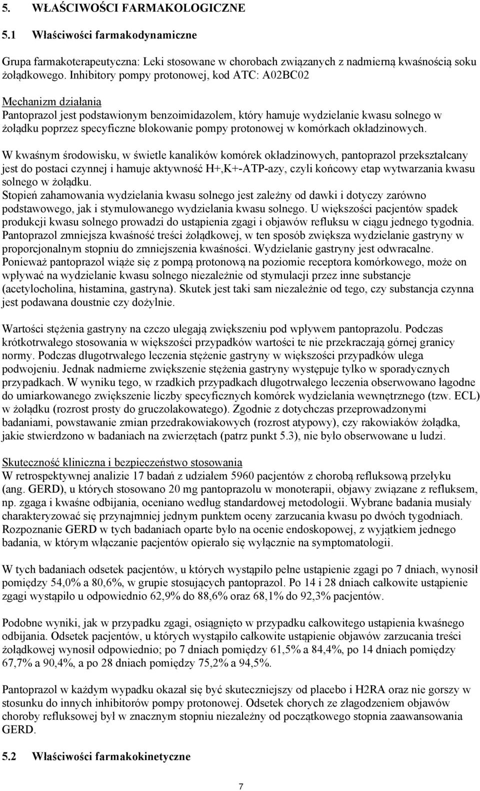 protonowej w komórkach okładzinowych.