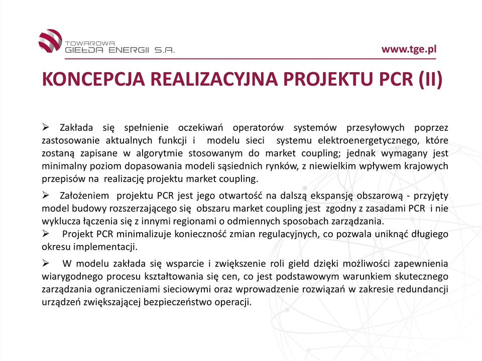 projektu market coupling.