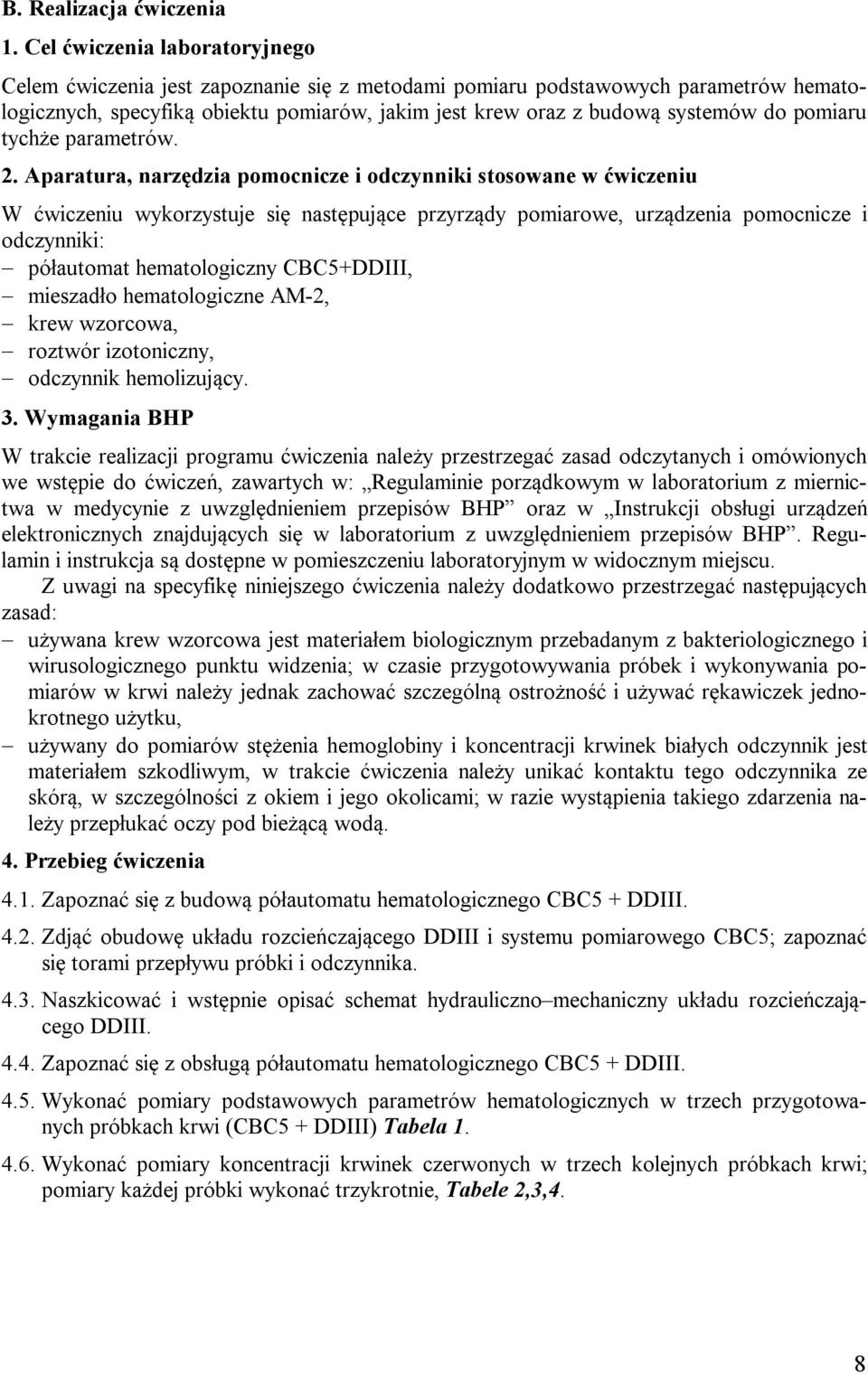 pomiaru tychże parametrów. 2.