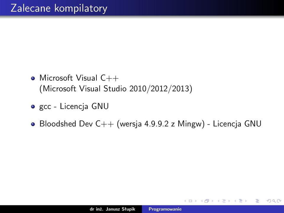 2010/2012/2013) gcc - Licencja GNU